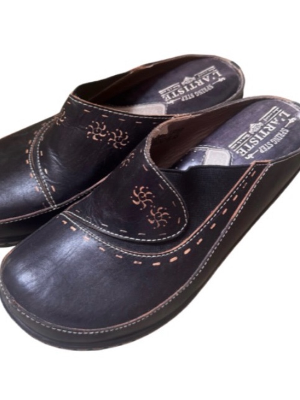 L’Artiste Black Spring Step Clogs - Picture 2 of 5